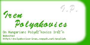 iren polyakovics business card